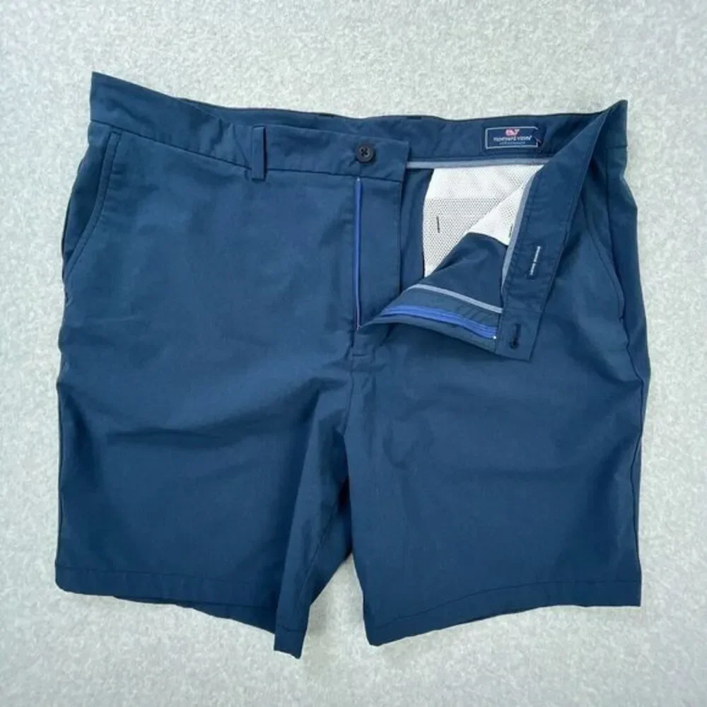 Vineyard Vines Breaker Shorts Mens 40 x‎ 8.5 Performance Golf Navy Blue Stretch